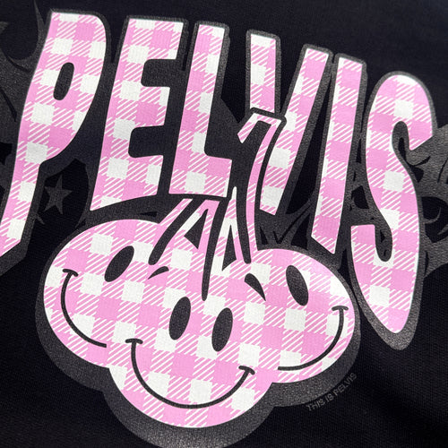 CHERRY GINGHAM LOGO HOODED SWEAT