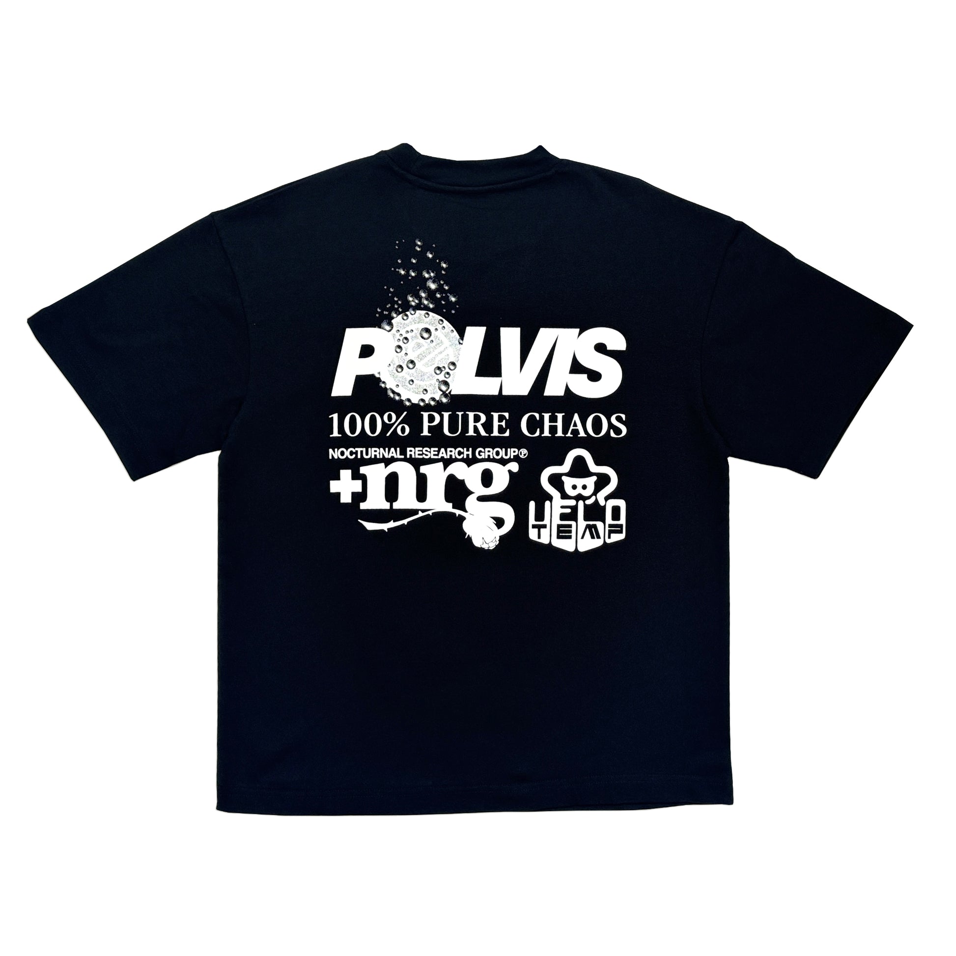 PELVIS x VELO TEMP - STAR POWER UP TEE BLACK